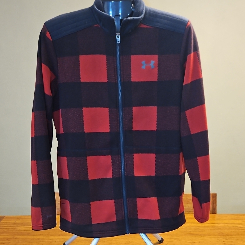 Under Armour Men's Plaid Jacket in Red and Black